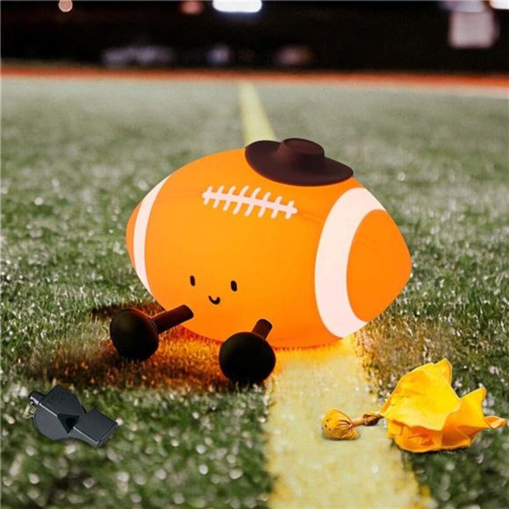 Football Night Light, Soft Silicone Nursery Night Lamp, Rechargeable